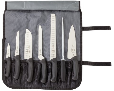 Mercer Culinary Millennia 8-Piece Knife Roll Set, Stainless Steel, 40x15x7 cm, Silver
