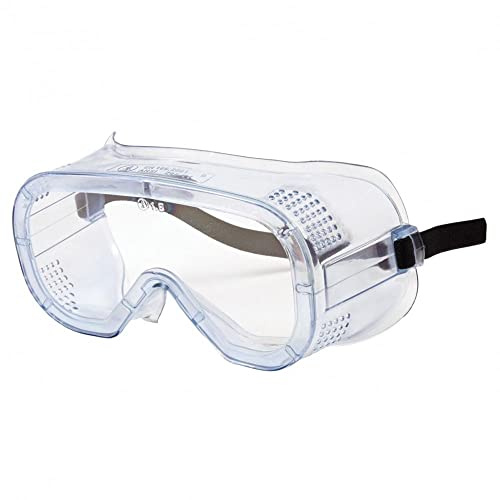 OX Direct Vent Safety Goggles, UV Resistant, Best Airflow, Fit Over Glasses | Tough Polycarbonate Lens, Comfortable Fit with Soft Vinyl Flanges, Ventilated Eye Protection, EN166:1B Safety Standards