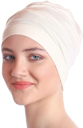Deresina Headwear Schlafmütze, Chemo Kopfbedeckung (Creme)