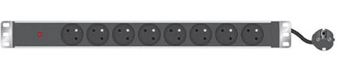 DACOMEX Multiprise rackable 19 8 prises avec voyant