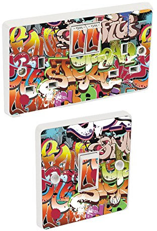 the grafix studio Graffiti Light Switch & Double Socket Sticker Vinyl/Skin cover sosw3