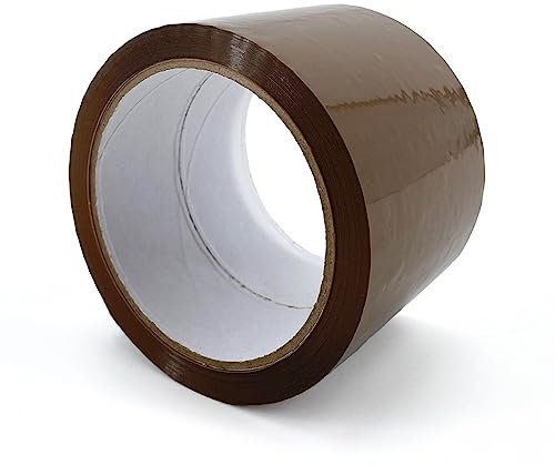 IMBALLAGGI 2000 - Nastro Adesivo Pacchi Marrone Polipropilene, 12 Pz 7.5cm x 66mt x 76mm, Nastro Imballaggio per Scatole, Cartoni e Scatoloni per Trasloco e Spedizioni Resistente a Strappo Silenzioso