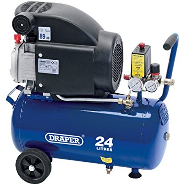 Draper 24980 Air Compressor, 24L, 230V, 1.5Kw, Blue