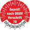 100 Stück Prüfetiketten 30 mm geprüft DGUV Information Vorschrift 70 Fahrzeuge UVV 2023-2028 Prüfplaketten
