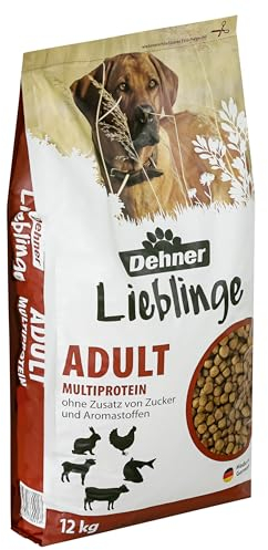 Dehner Lieblinge Hundefutter, Trockenfutter zuckerfrei, für ausgewachsene Hunde, Geflügel / Wild / Fisch, 12 kg