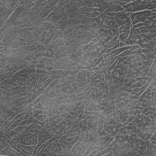 TheFabricTrade Premium Vinyl Faux Leather, Leatherette Upholstery Fabric (Steel Grey)