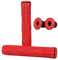 Ethic DTC Stunt-Scooter BMX Dirt Griffe flangeless Soft Lang + Fantic26 Sticker (Rot)