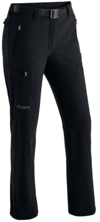 Maier Sports Rechberg, Damen Wanderhose, Wasserabweisende Outdoorhose für Trekking und Hiking, PFC-frei, mSTRETCH pro 4 & Dryprotec, Schwarz, 25 (W42/L30)