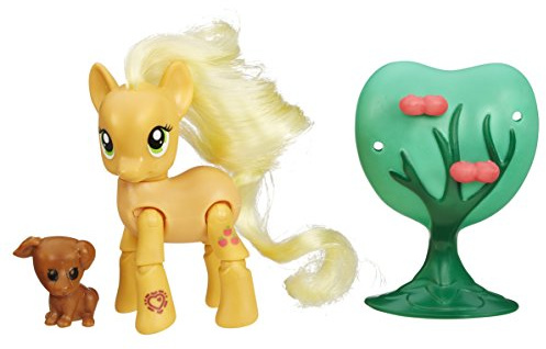 My Little Pony Friendship Is Magic Applejack Apple Bucking Poseable Pony Toy (Multi-Colour)