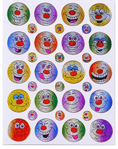 B2SEE Sticker Bogen Aufkleber Aufkleber Kinder Clowns Aufkleber Sticker für Kinder zum aufkleben dekorieren 2 Stück