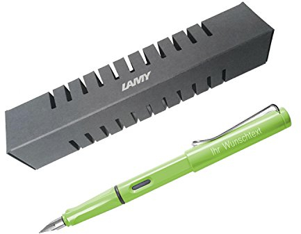Lamy Füllhalter Safari Spezial Edition Modell 013, Feder LH, Farbe grün (Green), inkl. Gravur