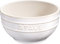 Lot de 6 saladiers ronds en céramique Blanc ivoire 14 cm