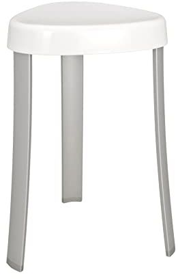 WENKO Tabouret de Salle de Bain Corrente Blanc Tabouret Blanc