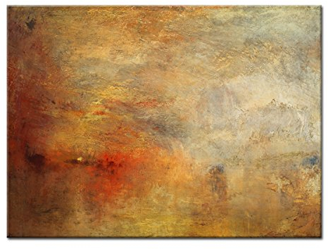 WANDKINGS Leinwandbild Sonnenuntergang über einem See von Joseph Mallord William Turner / 40 x 30 cm/auf Keilrahmen