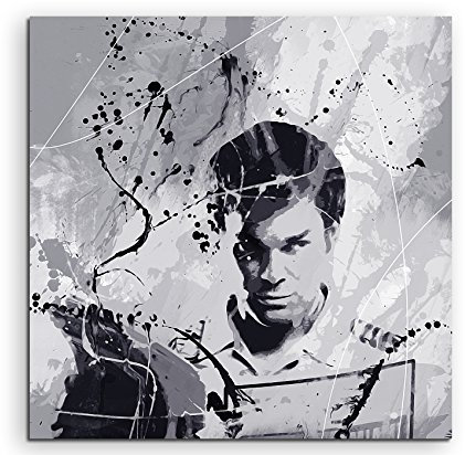 Dexter Morgan I Art 60x60cm - Wandbild als Kunstbild Malerei Fotoleinwand fertig auf Keilrahmen direkt vom Künstler
