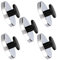 5 x Magnet mit Chromblende und Knauf/Griff, bis 40 Kg, Durchmesser 80 mm, Magnethalter, Rundmagnet