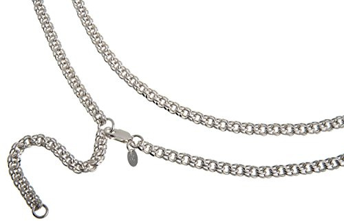 Bauchkette Bikinikette - echt 925 Silber 5mm Garibaldikette Länge 65-110 cm