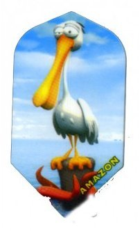 good-darts Amazon Strong 3D Comic Motive Dart Slim Flights Pelikan