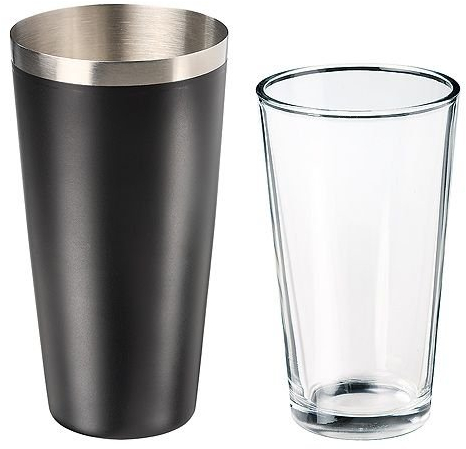 Professioneller Boston Shaker mit Rührglas 700 ml - Cocktailshaker aus Edelstahl mit Kälteschutz-Antirutschbeschichtung - Bar Zubehör für zu Hause - Geschenkidee für Männer & Frauen