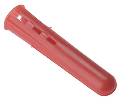 ForgeFix Expansion Wall Plugs | No. 6-8's | Red, Plastic | Box 100