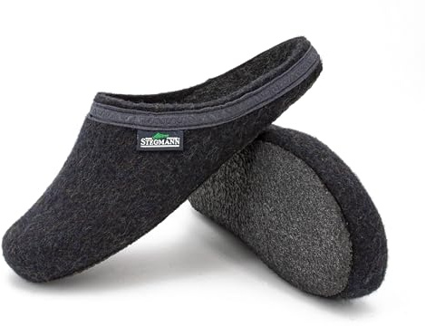 Stegmann Filzpantoffel 127 aus 100% hochwertiger Merino-Wolle - Hausschuhe für Damen & Herren - Pantoffeln mit Kork Sohle
