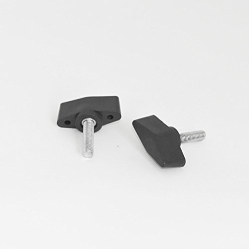 ajile - 2 pièces - Vis bouton papillon de blocage, réglage - Vis acier zingué diam. 5 mm longueur 20 mm