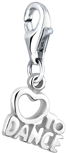 Nenalina Love to dance Karabiner Charm Anhänger für Bettelarmband aus 925 Sterling Silber 713181-000