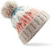 Beechfield Unisex Adults Corkscrew Knitted Pom Beanie Hat Strickmütze, Mehrfarbig (Milkshake Mix 000), Einheitsgröße