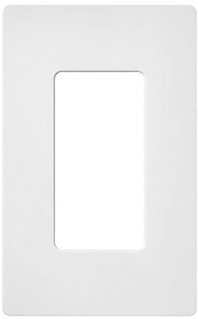 Lutron Claro Light Switch Cover Plate, 1 Gang Wallplate, for Decorator Light Switches, Rocker Light Switch Cover, Outlet Cover, Screwless Switch Plate Cover, Satin, SC-1-SW, Snow