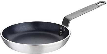 Vogue 13079 Non-Stick Aluminium Blinis Pan 150mm Heavy Duty Frying Kitchen Cookware, Silver