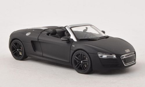 Audi R8 Spyder, matt-schwarz, Modellauto, Fertigmodell, Schuco 1:43