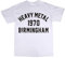Bees Knees Tees Heavy Metal 1970 Birmingham T-Shirt White