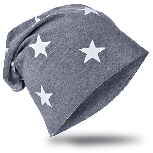 Miobo Jersey Slouch Beanie Long Mütze Unisex Stern Baumwolle Baby Kinder Damen Herren Klein Stern