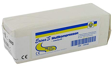 ERENA Mullkompr.5x5 cm unsteril 8fach 100 St