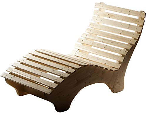 TUGA - Holztech Gartenliege Relaxliege Himmelsliege Ruhe-Vroni (Fichte) 2-teilig stehend Breite 90cm Waldsofa