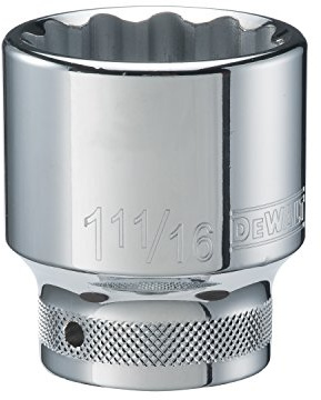 DEWALT 12 PT 3/4IN Drive Socket 1-11/16 SAE