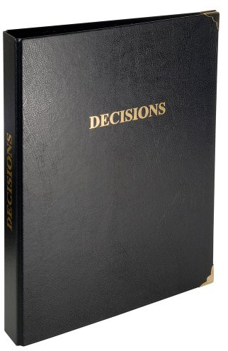 Exacompta Entscheidungsregister, schwarz, 4 goldfarbene Metallecken, Format 32 x 26 cm + 1 Nachfüllpack 100 F