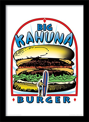 Pyramid International FP10970P-PL Pulp Fiction (Big Kahuna Burger) gerahmter Druck, 250 GSM Paperwrap MDF, Mehrfarbig, 44 x 33 x 4 cm