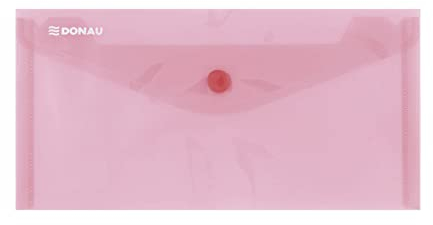 DONAU Umschlagmappe Schnappverschluss PP DL 180 Mikron Rot / / Typ-Umschlag/Art-Mit Schnappsperre/Index-N.a. / Material-Pp/Farbe-Rot/Format-DL/Dicke [mm]-180µm / Abmessungen (mm)-225x126