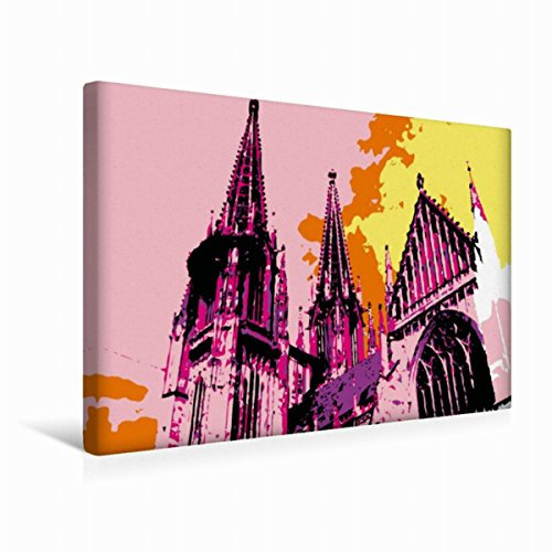 Premium Textil-Leinwand 45 x 30 cm Quer-Format Regensburger Dom | Wandbild, HD-Bild auf Keilrahmen, Fertigbild auf hochwertigem Vlies, Leinwanddruck von Reinhard Sock