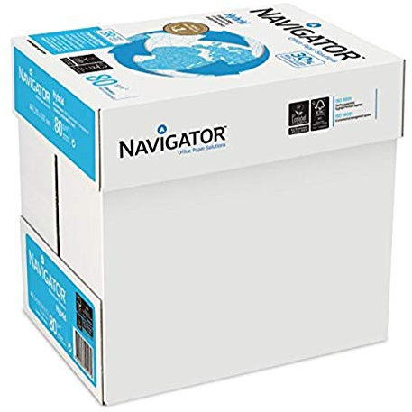 Navigator Hybrid Multifunktionspapier 2500 Blatt (5 Packungen à 500 Blatt, 80 g/m², A4) 30% recycelt, weiß