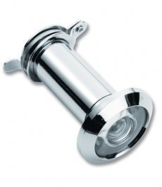 Chrome Front Door Viewer. Extra Security Door Peephole. Wide Angle 180 Degree Spy Hole