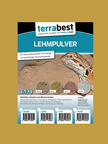 Terrabest Lehmpulver - gelb 2,5kg zum mischen von Terrariensand Naturlehm