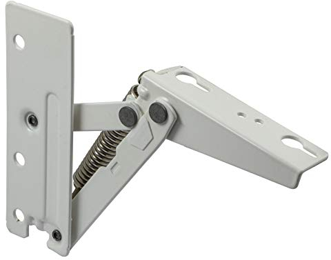 Gedotec Klappscharnier - Grass Kinvaro T-57 | 1 Stück Klappbeschlag links - Metall weiß matt | Hochschwenk-Automatik mit 240 N | Klappscharnier mit Arretierung | Deckelstütze für Küchen-Möbel