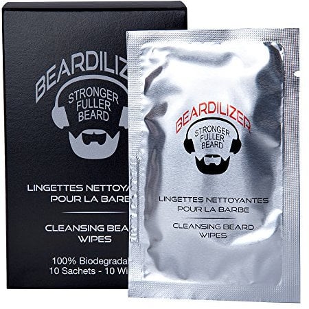 Beardilizer Bartreinigungstücher – 10 Tücher – Desinfektionsmittel für Gesicht und Hände