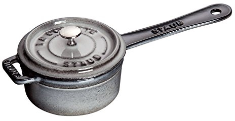 STAUB 1241018 Small Sauce Pan Mini-Kasserolle, Gusseisen, Grau (Graphite Gray)