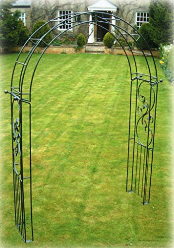 GAP GARDEN PRODUCTS Heavy Duty Solid Metal Garden Imperial Arch Traditional Coated Black For the Home and Garden