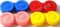 4 Contact Lens Soaking Storage Cases UK Made - Yellow - Red - Pink - blue
