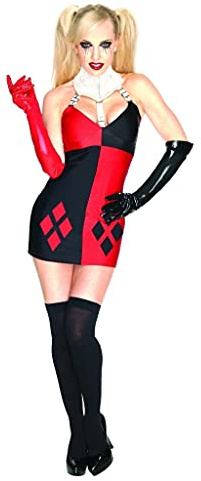 Rubie's Official DC Harley Quinn Dress, Ladies Super Villain Costume