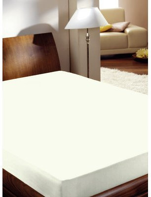 Primera Spannbettlaken Mako Satin 100% Baumwolle Ecru 180 x 200 cm